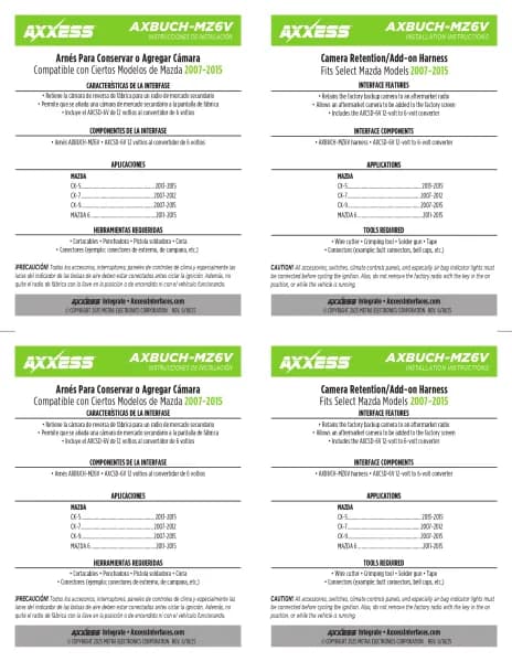 Axxess AXBUCH-MZ6V