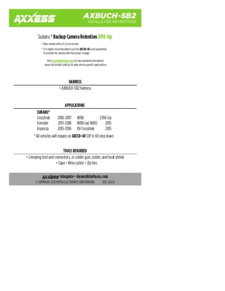 Axxess AXBUCH-SB2