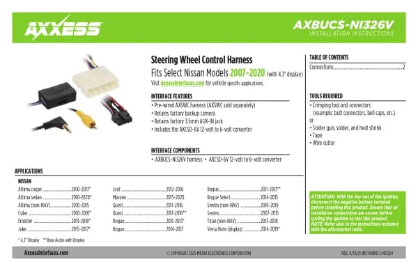 Axxess AXBUCS-NI326V
