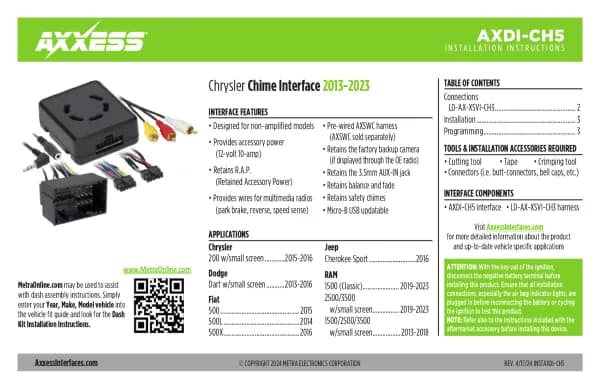 Axxess AXDI-CH5