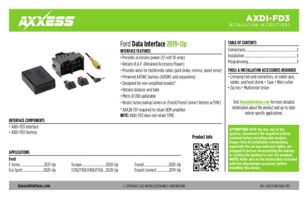 Axxess AXDI-FD3