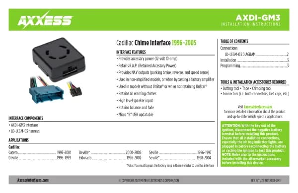Axxess AXDI-GM3