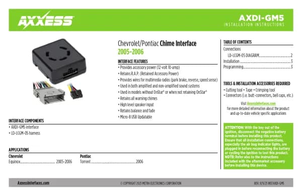 Axxess AXDI-GM5