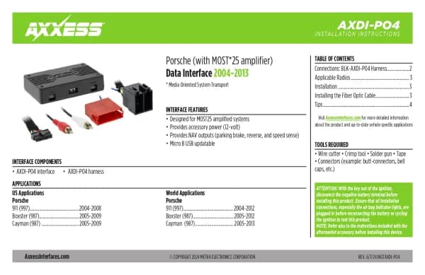 Axxess AXDI-PO4