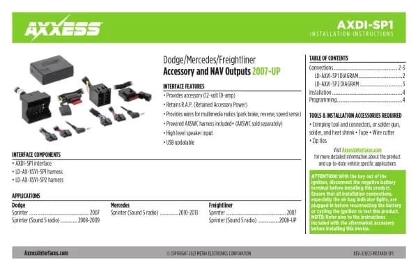 Axxess AXDI-SP1
