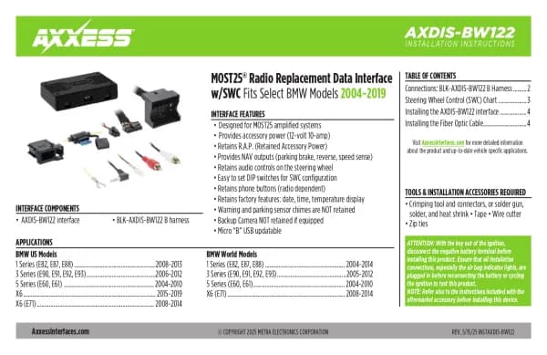 Axxess AXDIS-BW122