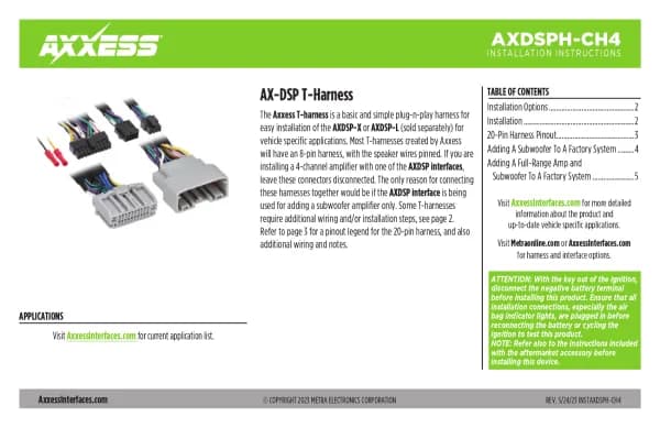 Axxess AXDSPH-CH4