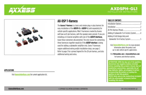 Axxess AXDSPH-GL1