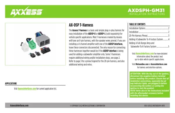 Axxess AXDSPH-GM31