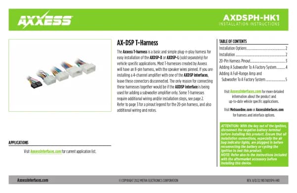 Axxess AXDSPH-HK1