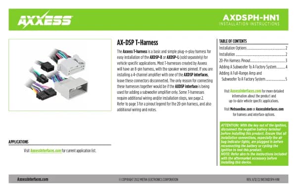 Axxess AXDSPH-HN1