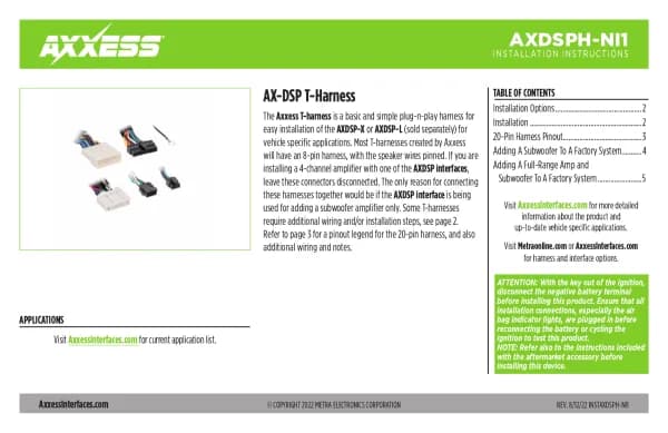 Axxess AXDSPH-NI1