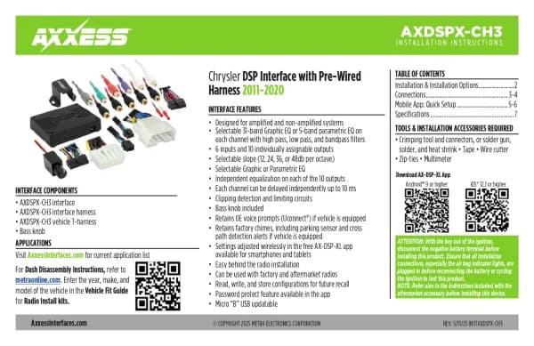 Axxess AXDSPX-CH3