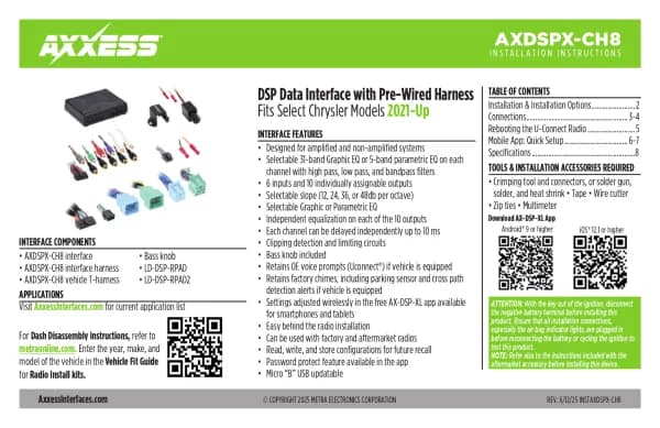 Axxess AXDSPX-CH8