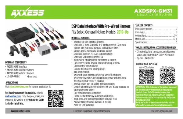 Axxess AXDSPX-GM31
