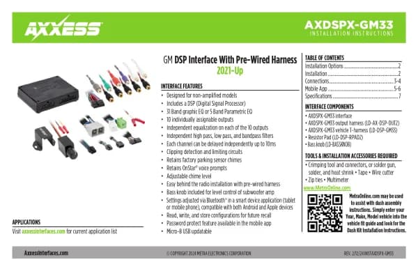 Axxess AXDSPX-GM33