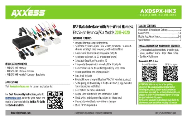 Axxess AXDSPX-HK3