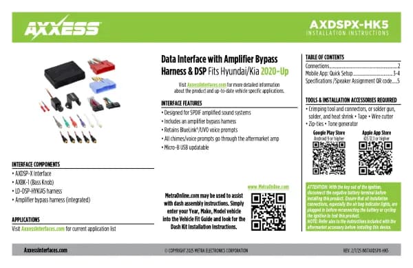 Axxess AXDSPX-HK5