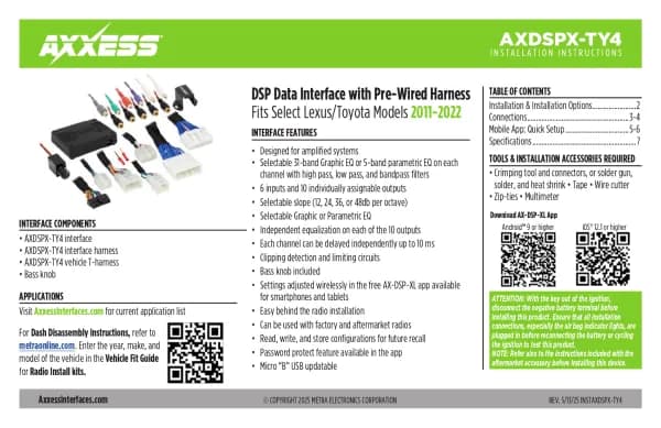Axxess AXDSPX-TY4