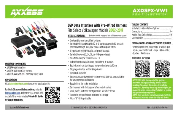 Axxess AXDSPX-VW1