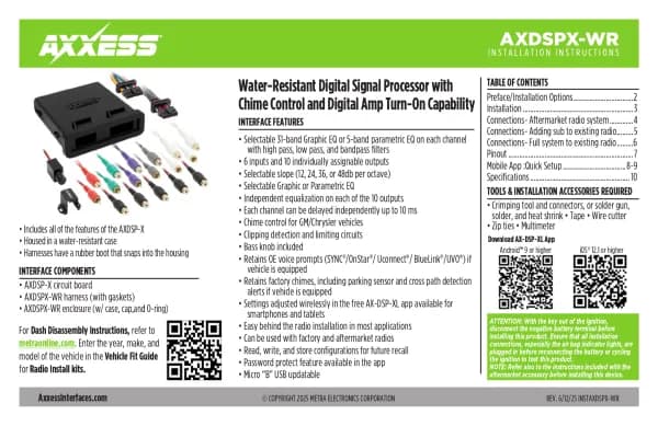Axxess AXDSPX-WR