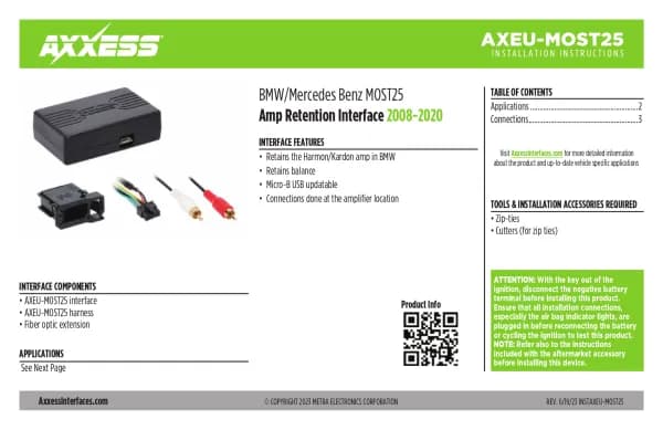 Axxess AXEU-MOST25