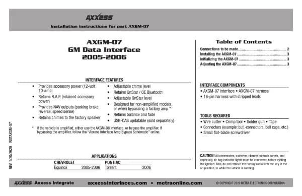 Axxess AXGM-07