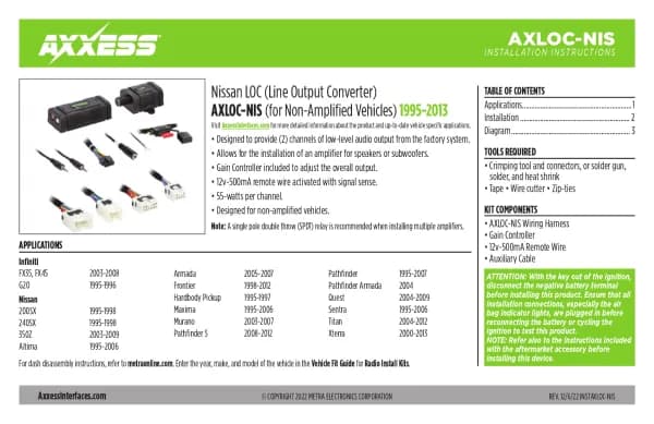 Axxess AXLOC-NIS