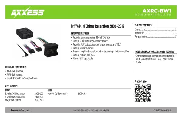 Axxess AXRC-BW1