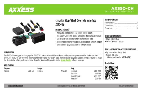 Axxess AXSSO-CH