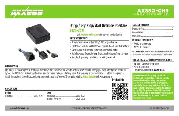 Axxess AXSSO-CH3