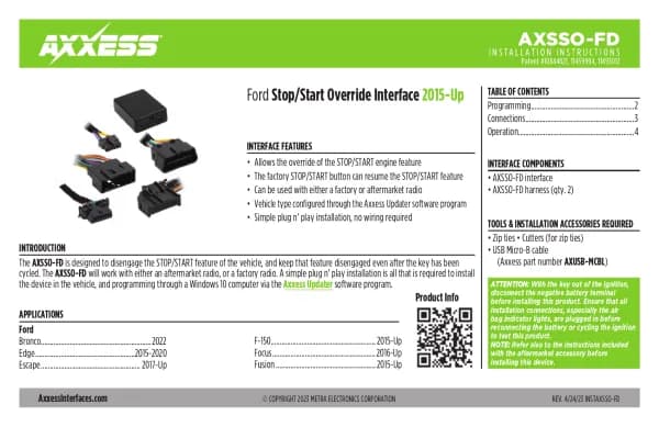 Axxess AXSSO-FD