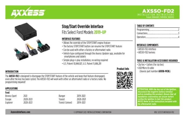 Axxess AXSSO-FD2