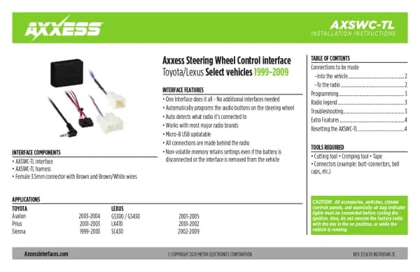 Axxess AXSWC-TL