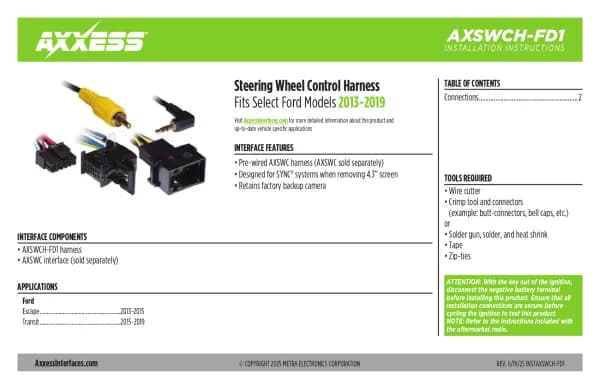 Axxess AXSWCH-FD1