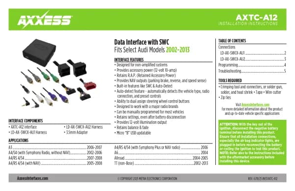 Axxess AXTC-A12