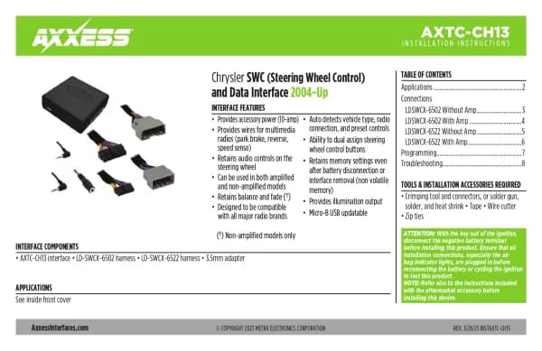 Axxess AXTC-CH13