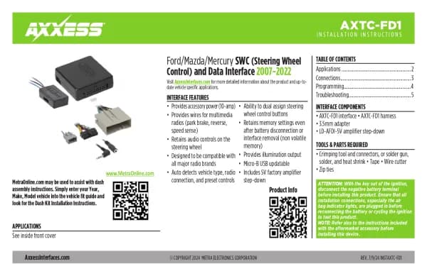 Axxess AXTC-FD1