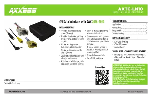 Axxess AXTC-LN10
