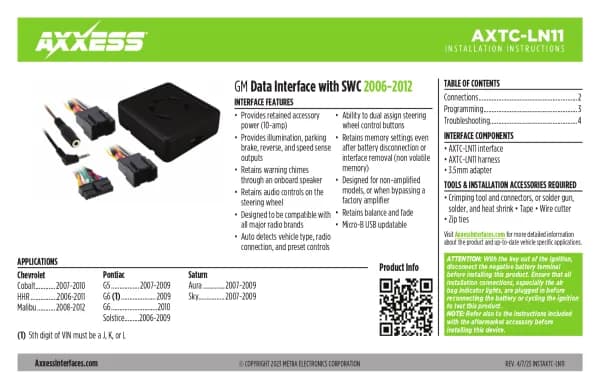 Axxess AXTC-LN11