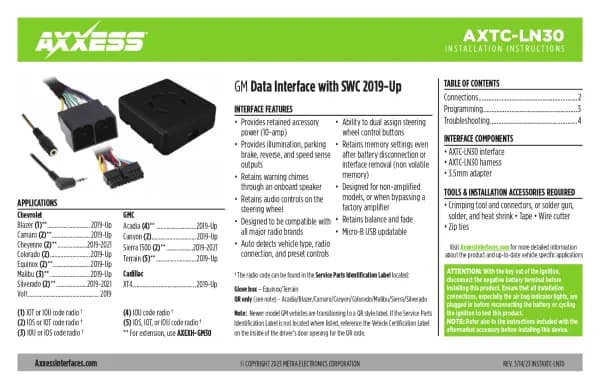 Axxess AXTC-LN30