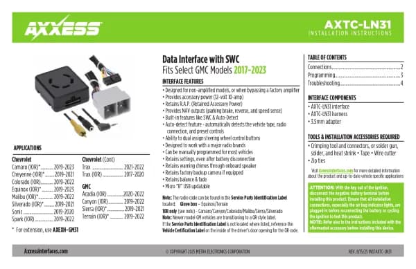 Axxess AXTC-LN31