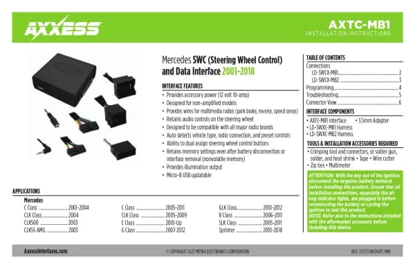 Axxess AXTC-MB1