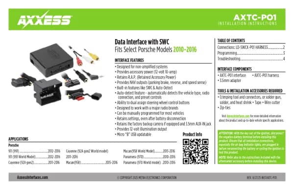 Axxess AXTC-PO1