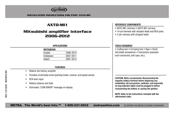 Axxess AXTO-MI1