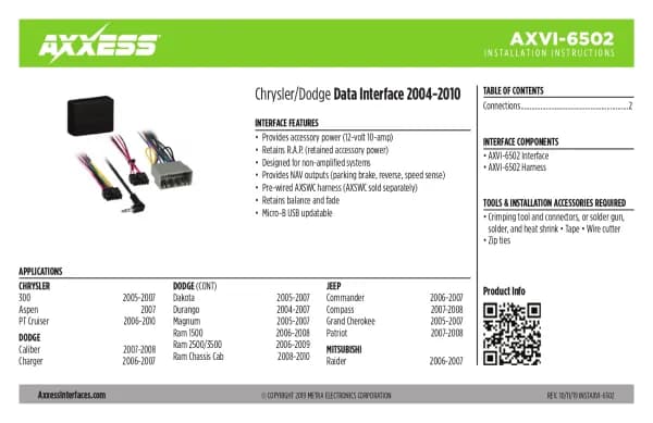 Axxess AXVI-6502