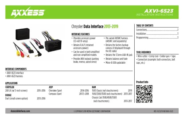 Axxess AXVI-6523