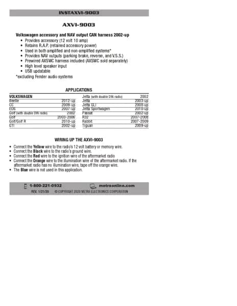 Axxess AXVI-9003