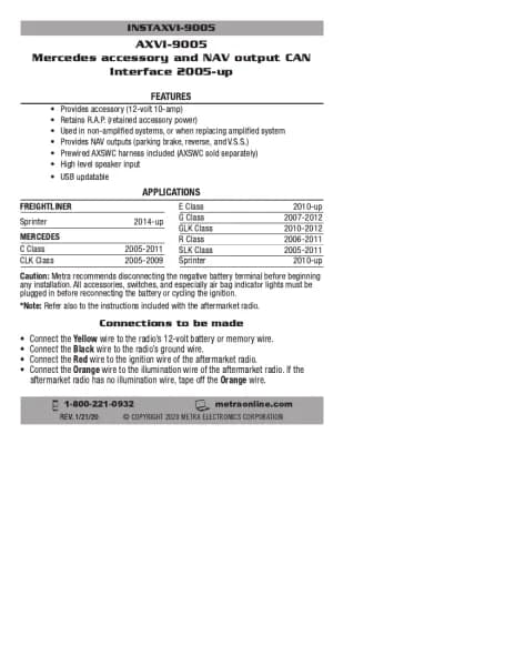 Axxess AXVI-9005