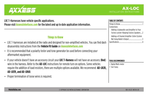 Axxess LOC-TYH1